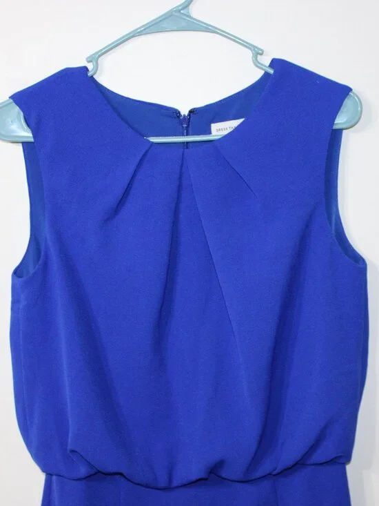 Women's Dress The Population Electric Blue Amada Sheath Sleeveless Dress - Picture 2 of 16